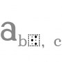 contraction for comma and optional space at superscript or subscript level